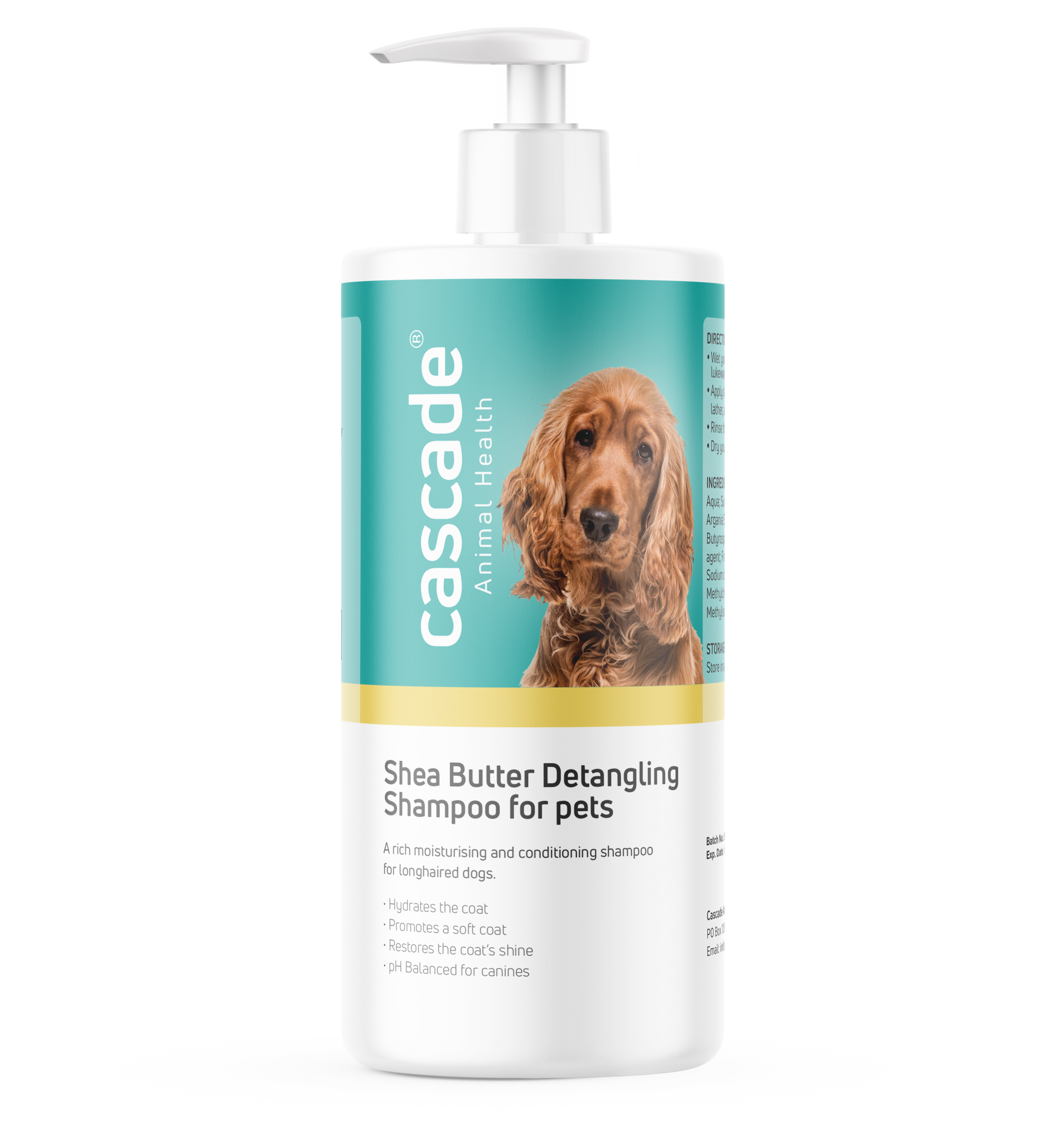 Shea Butter Detangling Shampoo for Pets 250ml 500ml Cascade Animal Health